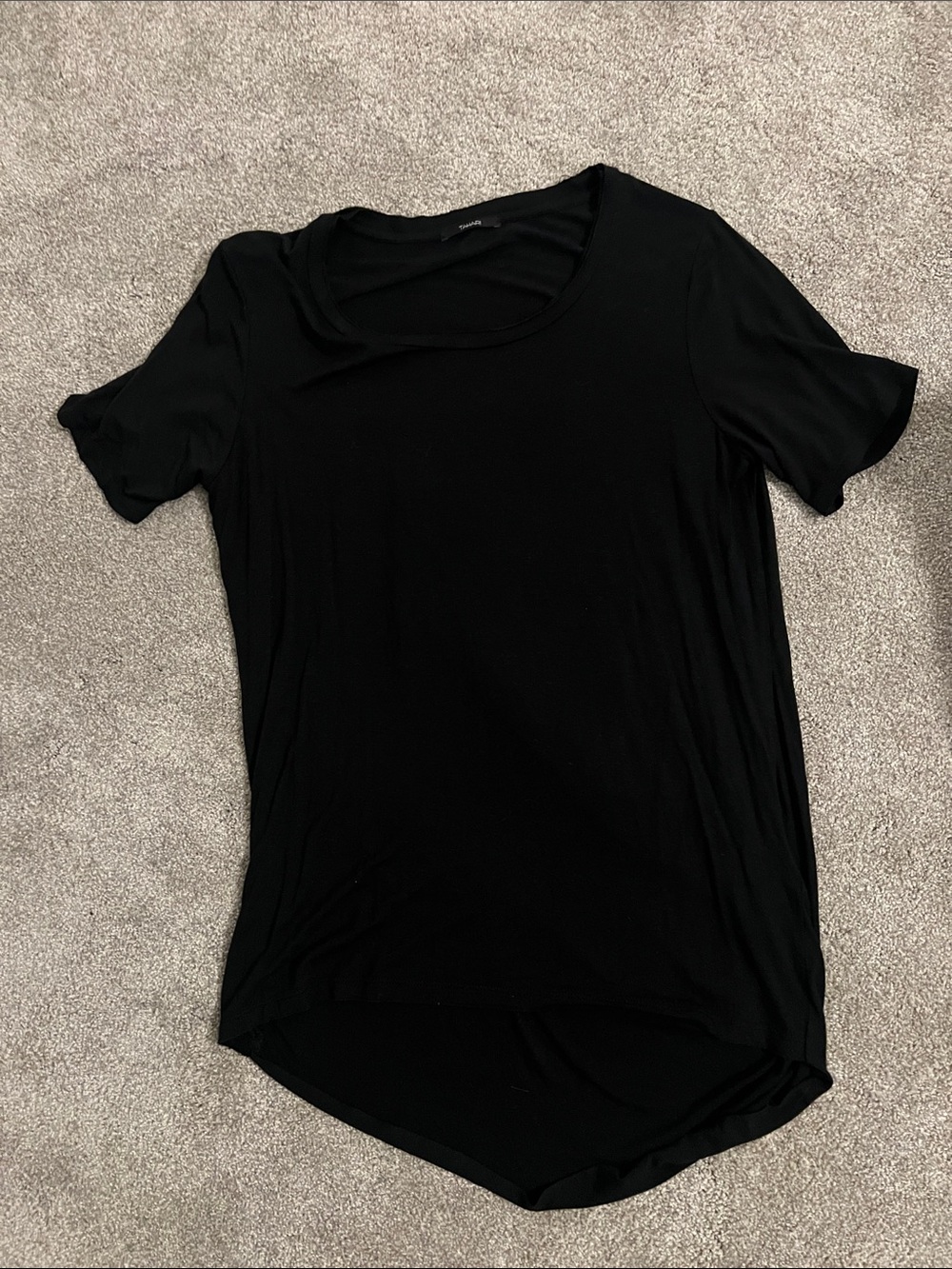Tahari Women's Black Scoop Neck Tee
